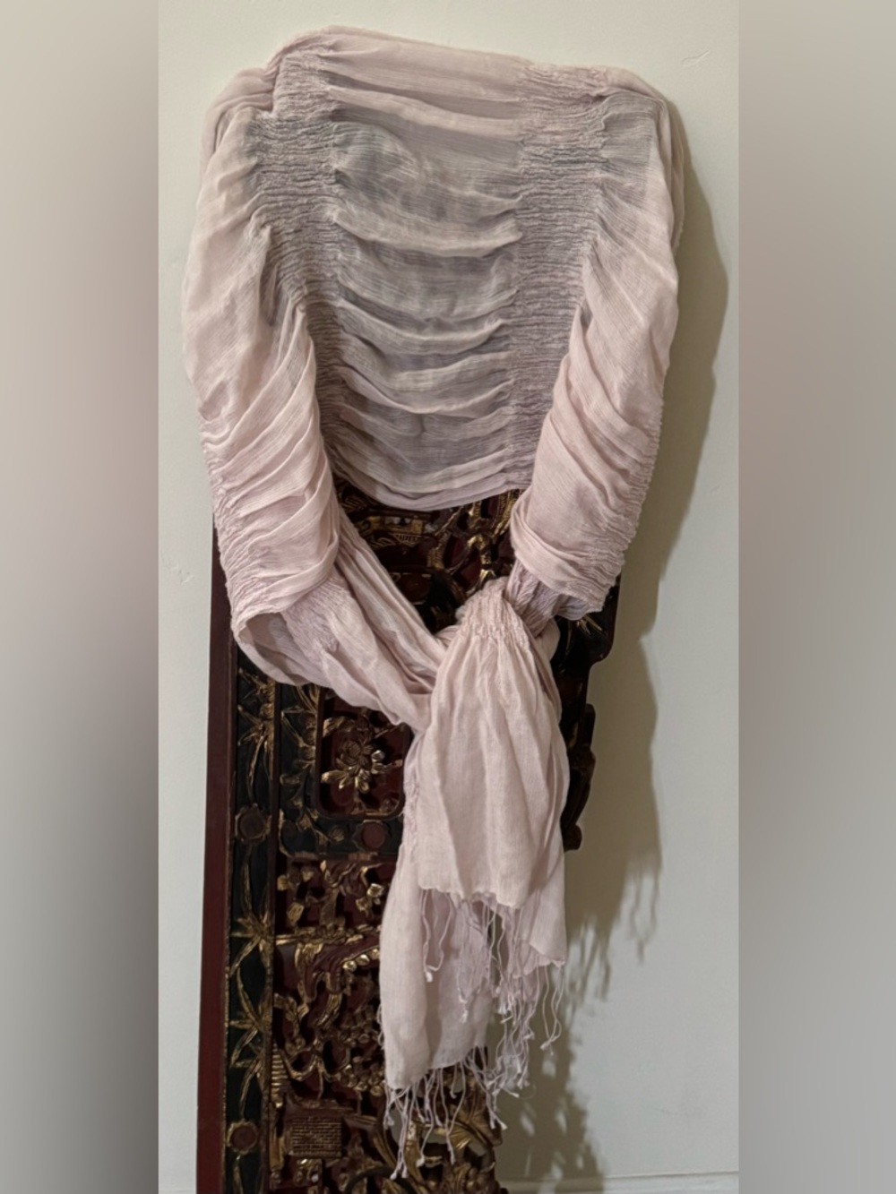 REPEAT pink pashmina scarf